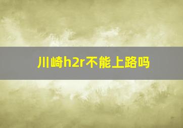 川崎h2r不能上路吗