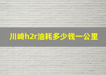 川崎h2r油耗多少钱一公里