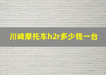 川崎摩托车h2r多少钱一台