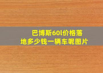 巴博斯60l价格落地多少钱一辆车呢图片