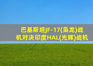 巴基斯坦JF-17(枭龙)战机对决印度HAL(光辉)战机