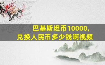 巴基斯坦币10000,兑换人民币多少钱啊视频