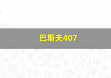 巴斯夫407