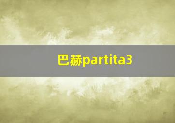 巴赫partita3