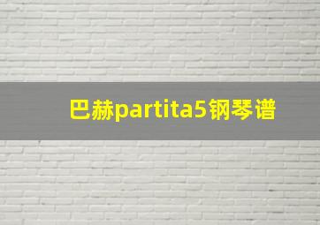 巴赫partita5钢琴谱