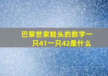 巴黎世家鞋头的数字一只41一只42是什么