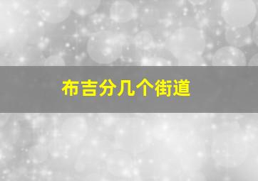 布吉分几个街道