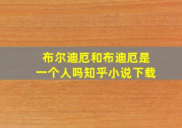 布尔迪厄和布迪厄是一个人吗知乎小说下载