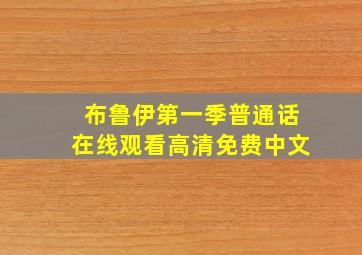 布鲁伊第一季普通话在线观看高清免费中文