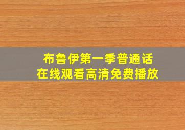 布鲁伊第一季普通话在线观看高清免费播放