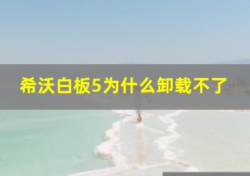 希沃白板5为什么卸载不了