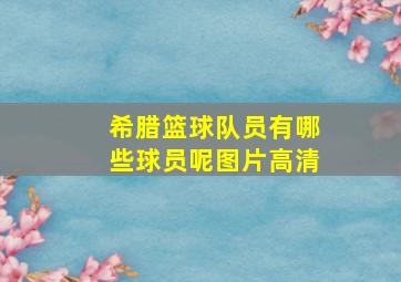 希腊篮球队员有哪些球员呢图片高清