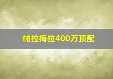 帕拉梅拉400万顶配