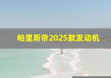 帕里斯帝2025款发动机