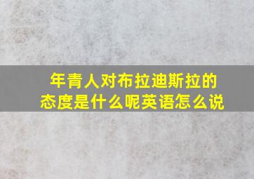 年青人对布拉迪斯拉的态度是什么呢英语怎么说