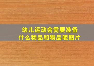 幼儿运动会需要准备什么物品和物品呢图片