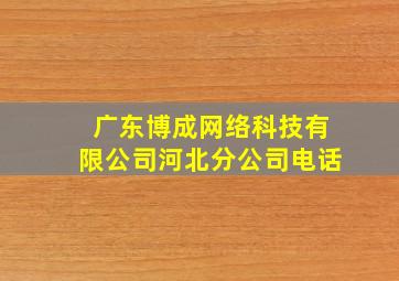 广东博成网络科技有限公司河北分公司电话