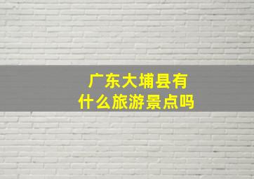 广东大埔县有什么旅游景点吗