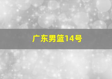 广东男篮14号