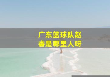 广东篮球队赵睿是哪里人呀