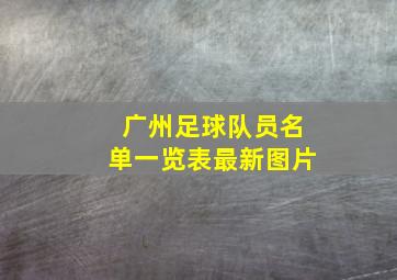 广州足球队员名单一览表最新图片