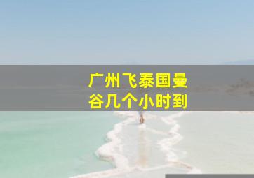 广州飞泰国曼谷几个小时到