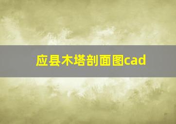 应县木塔剖面图cad