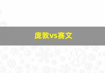 庞敦vs赛文