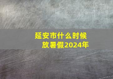 延安市什么时候放暑假2024年