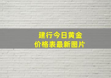 建行今日黄金价格表最新图片