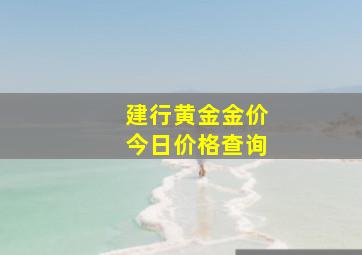 建行黄金金价今日价格查询