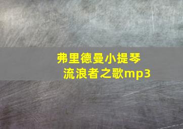 弗里德曼小提琴流浪者之歌mp3