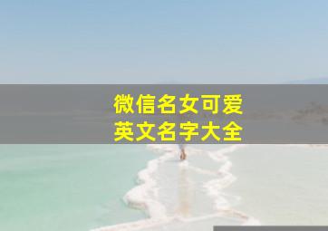 微信名女可爱英文名字大全