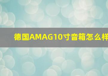 德国AMAG10寸音箱怎么样