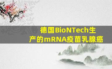 德国BioNTech生产的mRNA疫苗乳腺癌