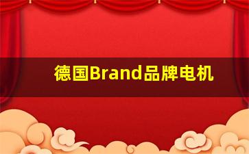 德国Brand品牌电机