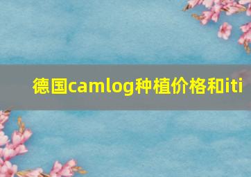 德国camlog种植价格和iti