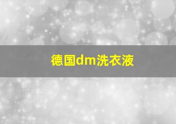 德国dm洗衣液