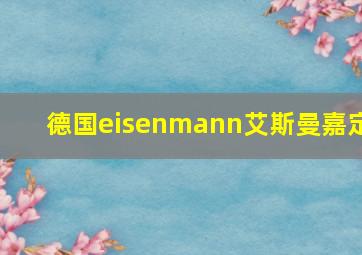 德国eisenmann艾斯曼嘉定