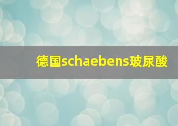 德国schaebens玻尿酸