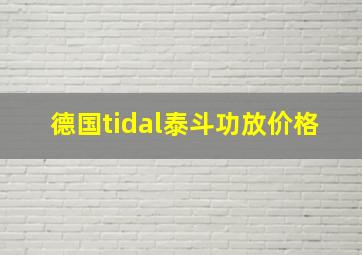 德国tidal泰斗功放价格