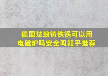 德国珐琅铸铁锅可以用电磁炉吗安全吗知乎推荐