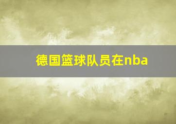 德国篮球队员在nba