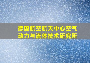 德国航空航天中心空气动力与流体技术研究所