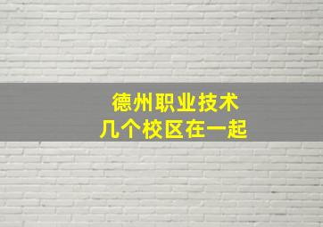 德州职业技术几个校区在一起