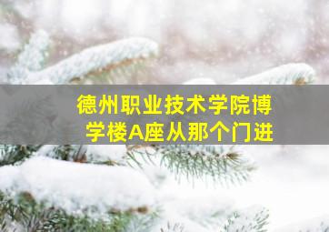 德州职业技术学院博学楼A座从那个门进