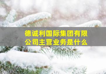 德诚利国际集团有限公司主营业务是什么