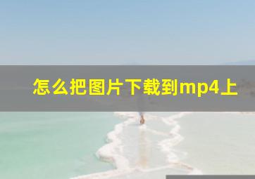 怎么把图片下载到mp4上