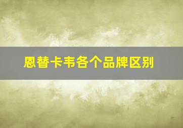 恩替卡韦各个品牌区别