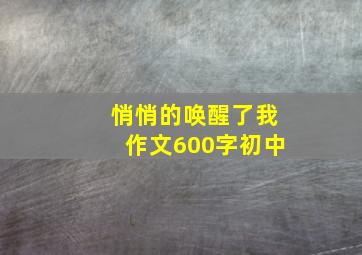 悄悄的唤醒了我作文600字初中